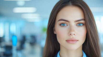 Fototapeta premium Portrait Of Confident Businesswoman In Office Setting
