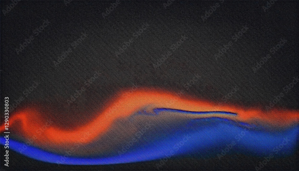 Poster vivid abstract light wave in red and blue on a black background, futuristic motion flow, modern digi