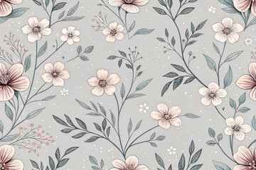 seamless pattern with flowers