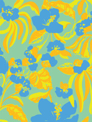 botanical floral vector seamless pattern with roses herbs and leaves big set background with flowers