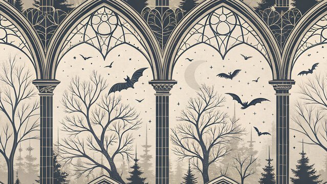 gothic wallpaper - seamless pattern for your design
