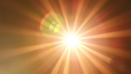 Cinematic Sunburst Flare Overlay Warm Golden Rays