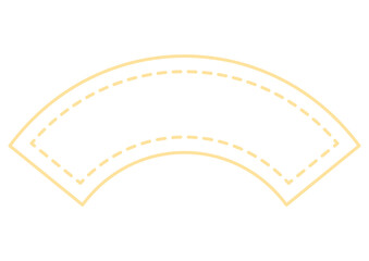 黄色の扇形見出しフレーム