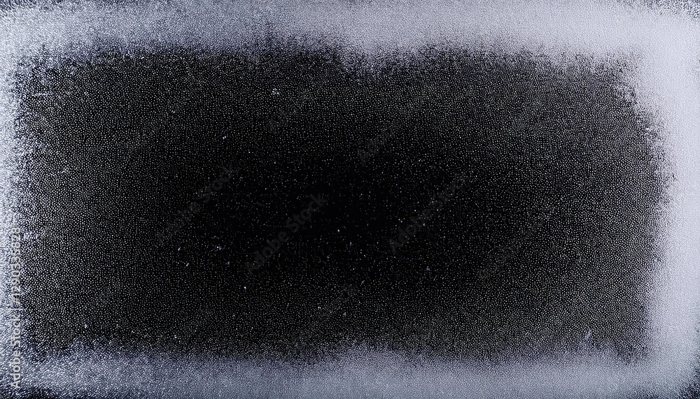 Poster mysterious condensation pattern on dark glass with abstract shapes and water droplets, perfect for b
