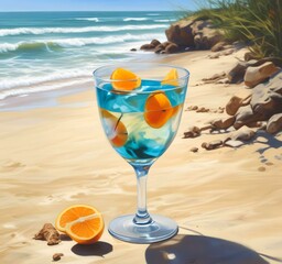 Obraz premium Summer cocktail drink.