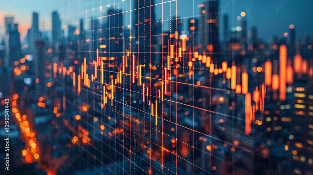 Poster financial revenue and risk are managed through statistics and trading visualization with performance