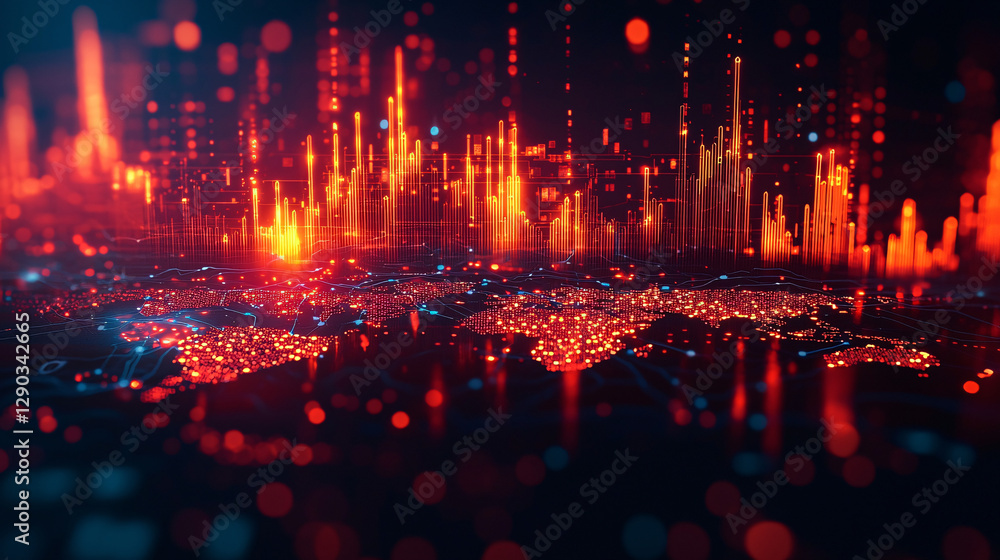 Poster financial revenue and risk statistics drive evolution through graphics interaction and visualization