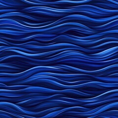 Wave pattern of deep blue water captured in motion creating a beautiful and serene seascape of fluid energy seamless pattern