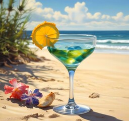 Summer cocktail drink.