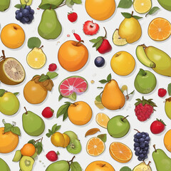 Colorful Fruit Seamless Pattern Comprehensive Analysis of Blanching Effects on Enzyme Inactivation