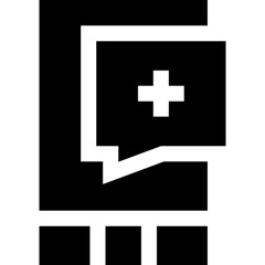 Obraz premium Minimalist message glyph icon in a monochrome vector style. This simple design symbolizes communication, chat, texting, and notifications, making it ideal for social media, messaging apps, and UI/UX d