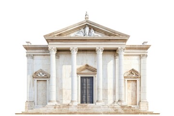 Obraz premium Sinoportugese architecture building white background spirituality.