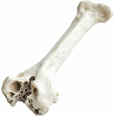 Fototapeta premium Realistic Close-Up of a Single Bone Isolated on White Background for Anatomy and Education Purposes