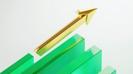 Gold Arrow on Green Steps