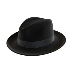 Classic Black Fedora Hat Stylish Headwear Fashion Accessory,