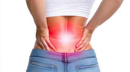 Woman With Back Pain Illustration