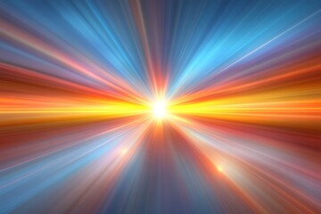 Obraz premium Vibrant explosion of light rays radiating from the center, creating a dynamic visual effect