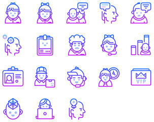 Set of Business People icons	
