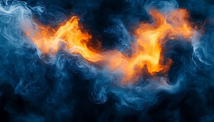Fototapeta premium Abstract Fire and Smoke