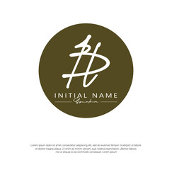 Obraz premium B L BL Initial letter handwriting and signature logo. Beauty vector initial logo .Fashion, boutique, floral and botanical