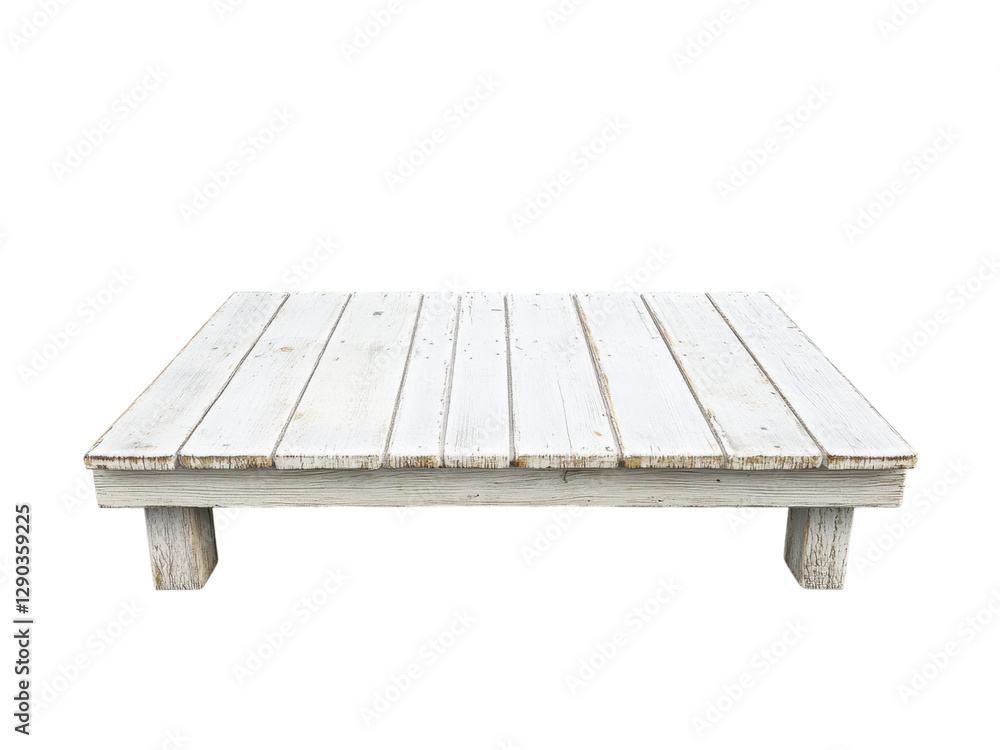 Poster rustic whitewashed wooden platform tabletop mockup display