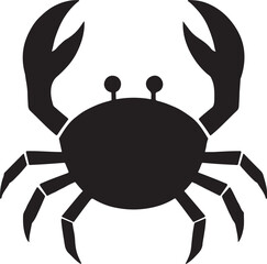 Crab silhouette icon illustration