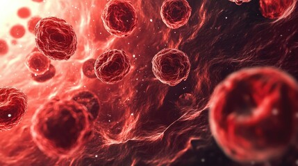 Microscopic visualization of harmful cancer cells forming in the bloodstream