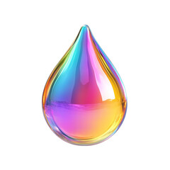 Iridescent Rainbow Drop Liquid Jewel Reflection,