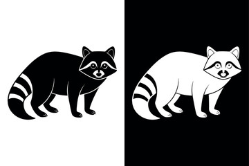 Download Minimalist Raccoon Silhouette Vector Icon.
