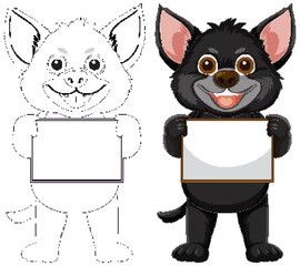 Cute Animals Holding Blank Signs