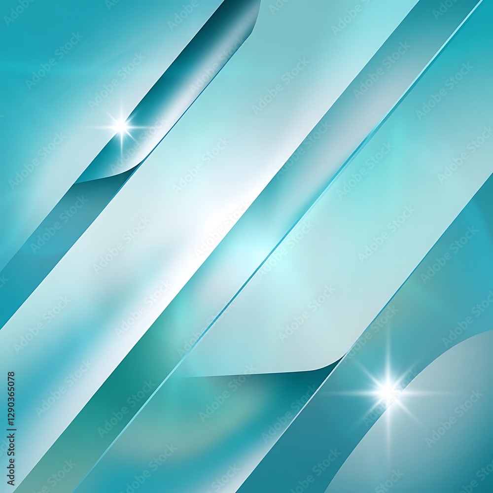 Poster professional abstract shape concept background with a soft turquoise gradient effec background. ai g