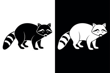 Download Minimalist Raccoon Silhouette Vector Icon.