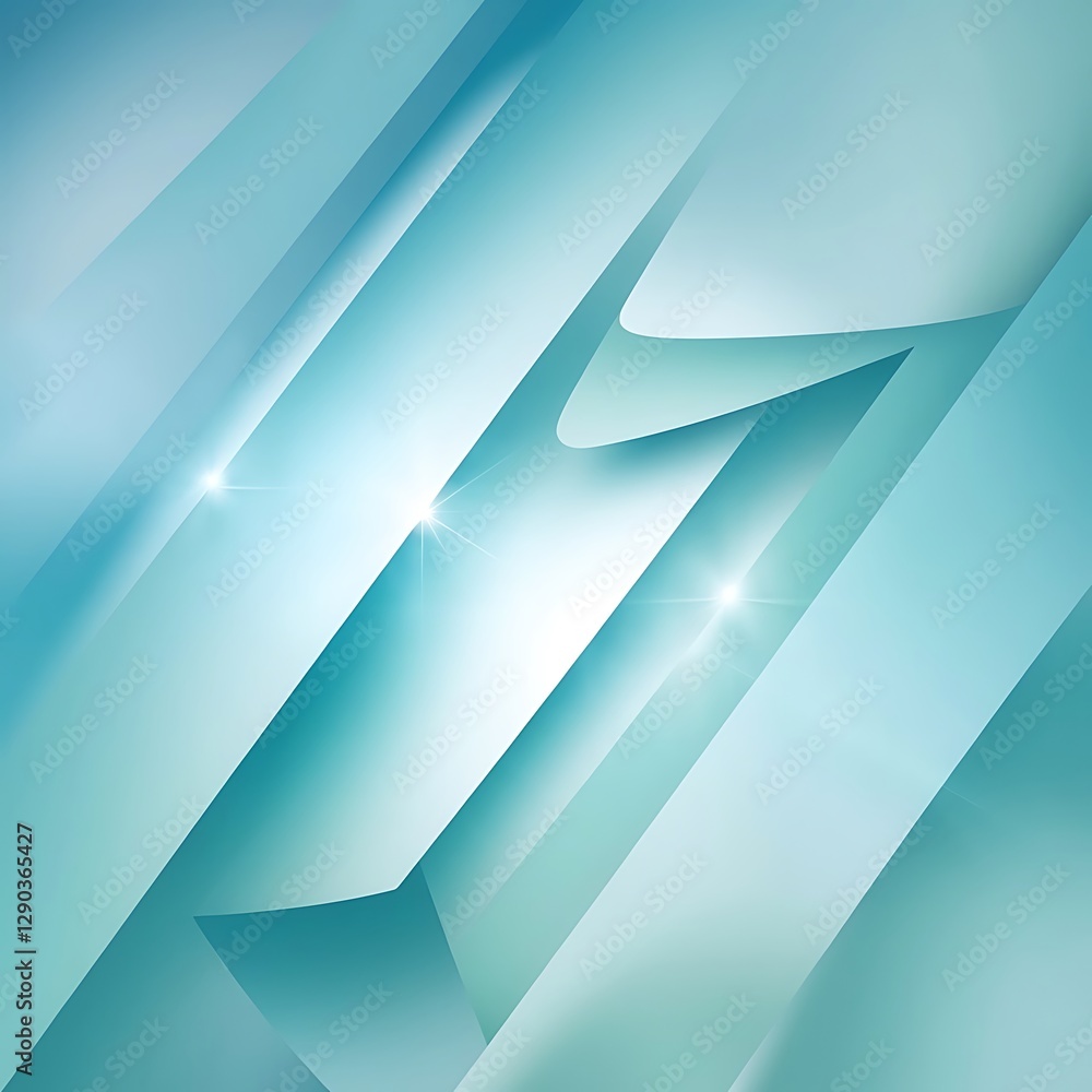 Poster professional abstract shape concept background with a soft turquoise gradient effec background. ai g