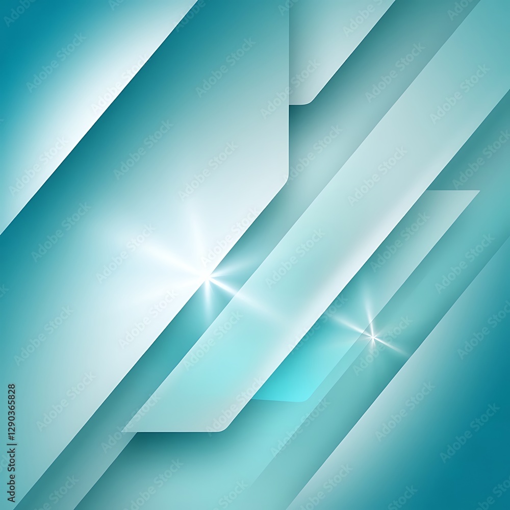 Poster professional abstract shape concept background with a soft turquoise gradient effec background. ai g