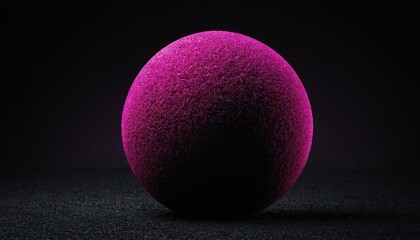Pink spheres Isolated on black background 3D render
2