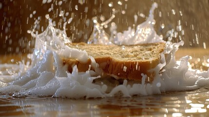 Soggy Bread: Bread soaked in liquid, turning mushy and soft, losing its form, often used in recipes like French toast or as a base for bread pudding.

