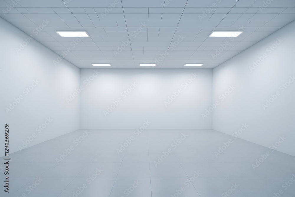 Poster empty room light architecture illuminated.
