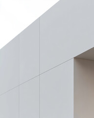 Modern architectural design highlights clean lines and minimalism in urban setting