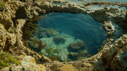 Tide Pools: After the tide goes out, shallow pools form on rocky shores, brimming with marine life such as crabs, starfish, and other coastal creatures.
