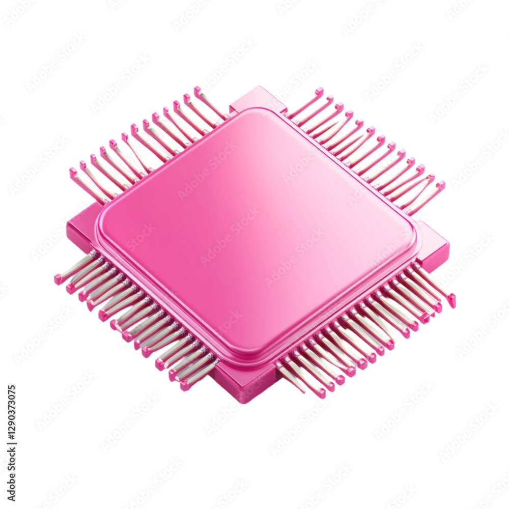 Poster pink microchip technology computer chip circuit board,