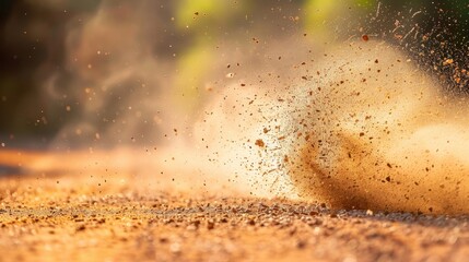 Dust: Fine particles of soil, pollen, and debris that collect in dry areas, commonly visible in sunlight, creating a dusty haze that lingers in the air.
