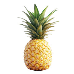 Fototapeta premium Ripe Pineapple Tropical Fruit Isolated Black Background