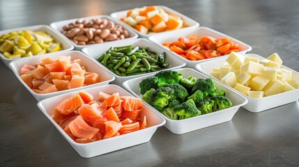 Plates with Compartments: Disposable plates featuring separate sections for different foods, perfect for keeping portions separate at meals, parties, or gatherings.
