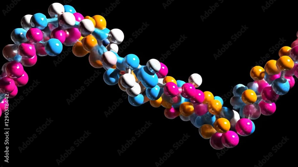 Aufkleber visualization of a dna molecule highlighting its unique structure and composition for educational pu