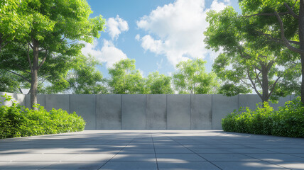 白い壁と新緑｜夏の日差しと美しい影のコントラスト