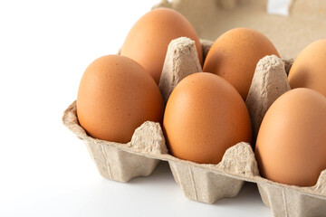 eggs on white background