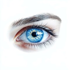 Closeup of a Beautiful Blue Eye