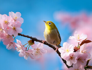 Generated image　桜と小鳥