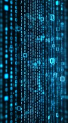 Binary Code Abstract Digital Art