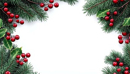 Christmas Holiday Decorative Frame Illustration